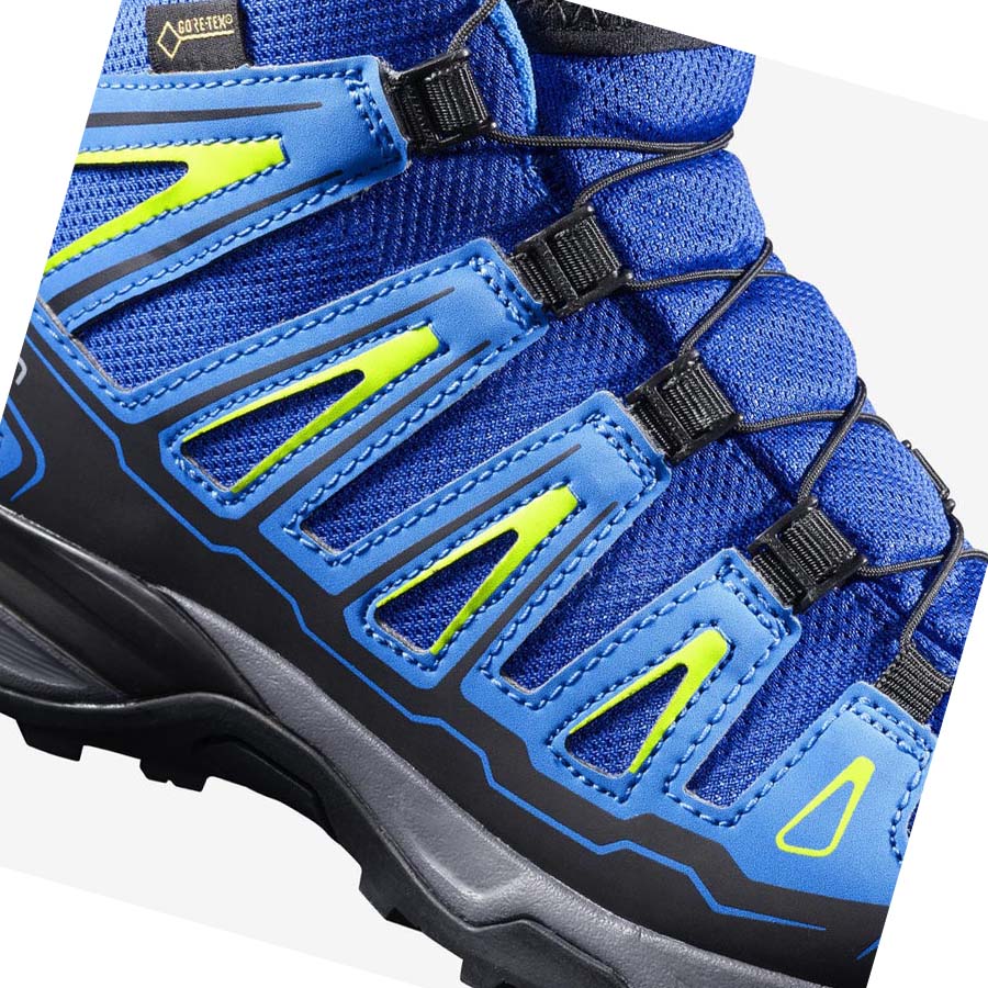 Salomon X-ULTRA MID GORE-TEX GTX J Túracipő Gyerek Kék | HU 3591WNB